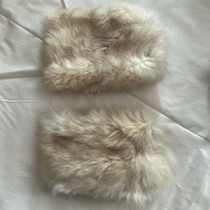 Fur cuffs.